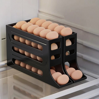 1/2 Peça Porta Ovos Deslizante Organizador Para Geladeira De 4 Camadas Automática Rolantes — foto 7 — Achou Levou Brasil