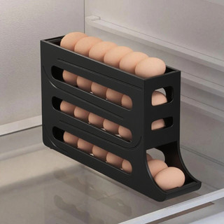 1/2 Peça Porta Ovos Deslizante Organizador Para Geladeira De 4 Camadas Automática Rolantes — foto 6 — Achou Levou Brasil