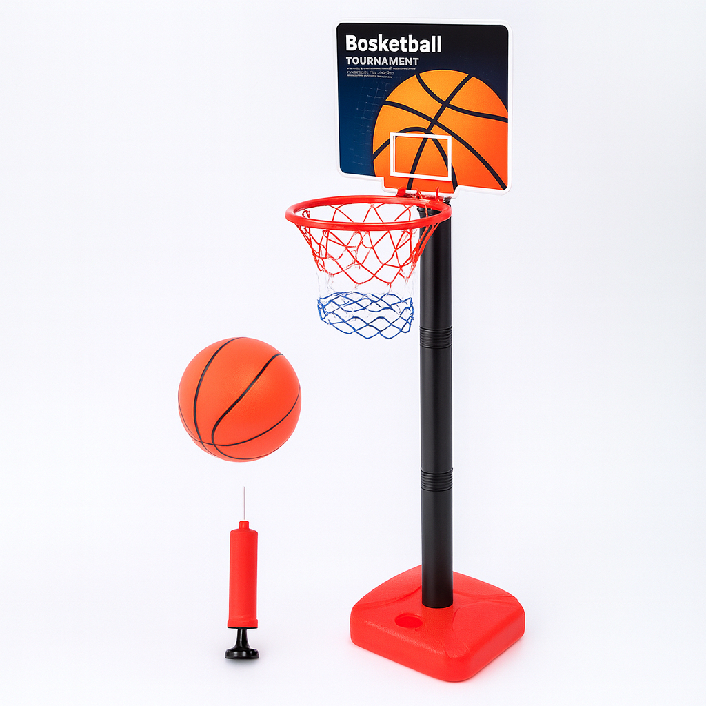 Cesta De Basquete Infantil Tabela 1.10M de Altura Com Bola E Bomba ...