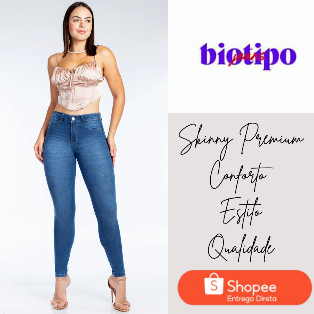 Calça Jeans Feminina Biotipo Jeans Skinny Elástica e Confortavel Qualidade Premium