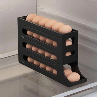 Suporte Porta Ovos Rolante 4 Andares Plástico Durável Organizador de Geladeira 30 Ovos — foto 5 — Achou Levou Brasil