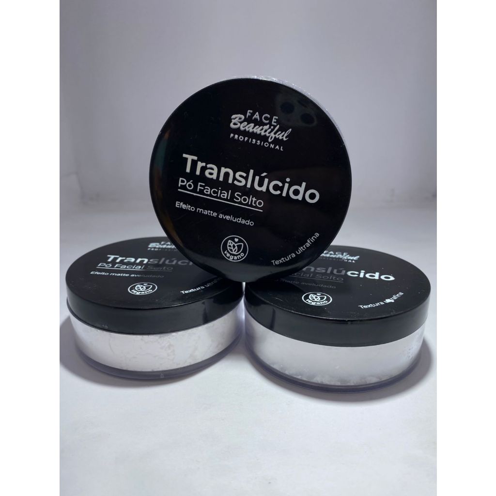 Pó Facial Solto Translúcido Face Beautiful Professional | Shopee Brasil