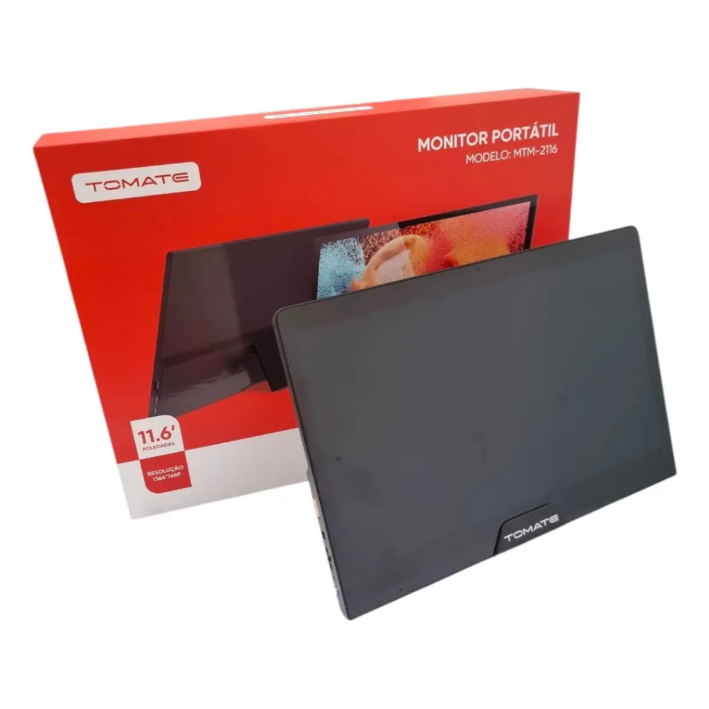Monitor Portátil Com Tela Touch Screen De 11.6 Polegadas Cor Preto ...
