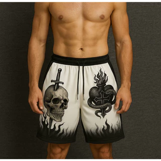 BERMUDA BASQUETE , dry fit para academia streetwear Short com Elastano Plus Size