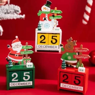 Enfeite de Natal de Mesa Calendário MDF Natalino Regressivo Decoração Natalina