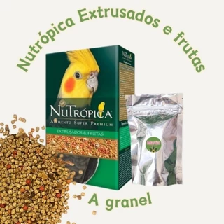 Nutrópica Extrusado e frutas para Calopsita, Agapornis, psitacídeos, A GRANEL