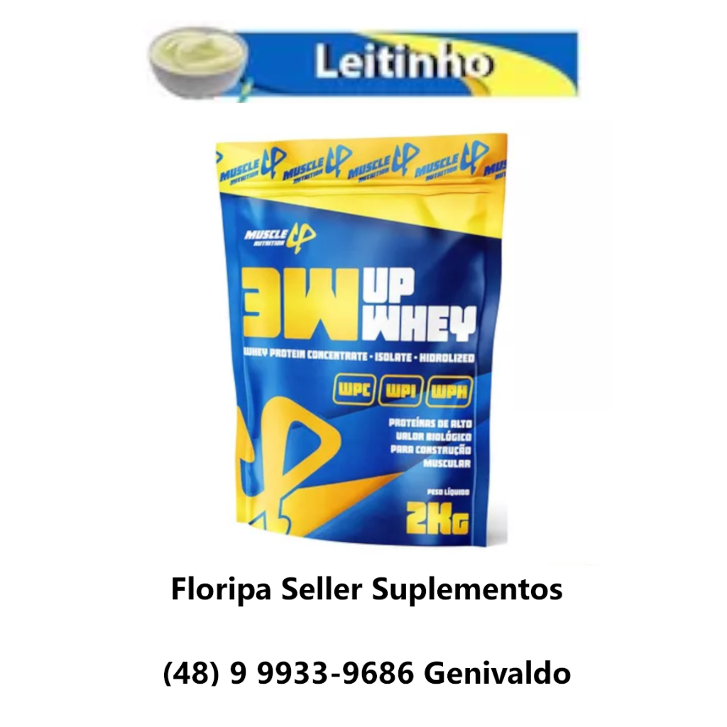 プロテイン Whey Protein 3W Up 2kg Muscle Nutrition Isolado Concentrado