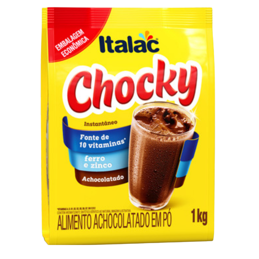 Achocolatado Em Pó Italac Chocky Pacote Com 1kg | Shopee Brasil