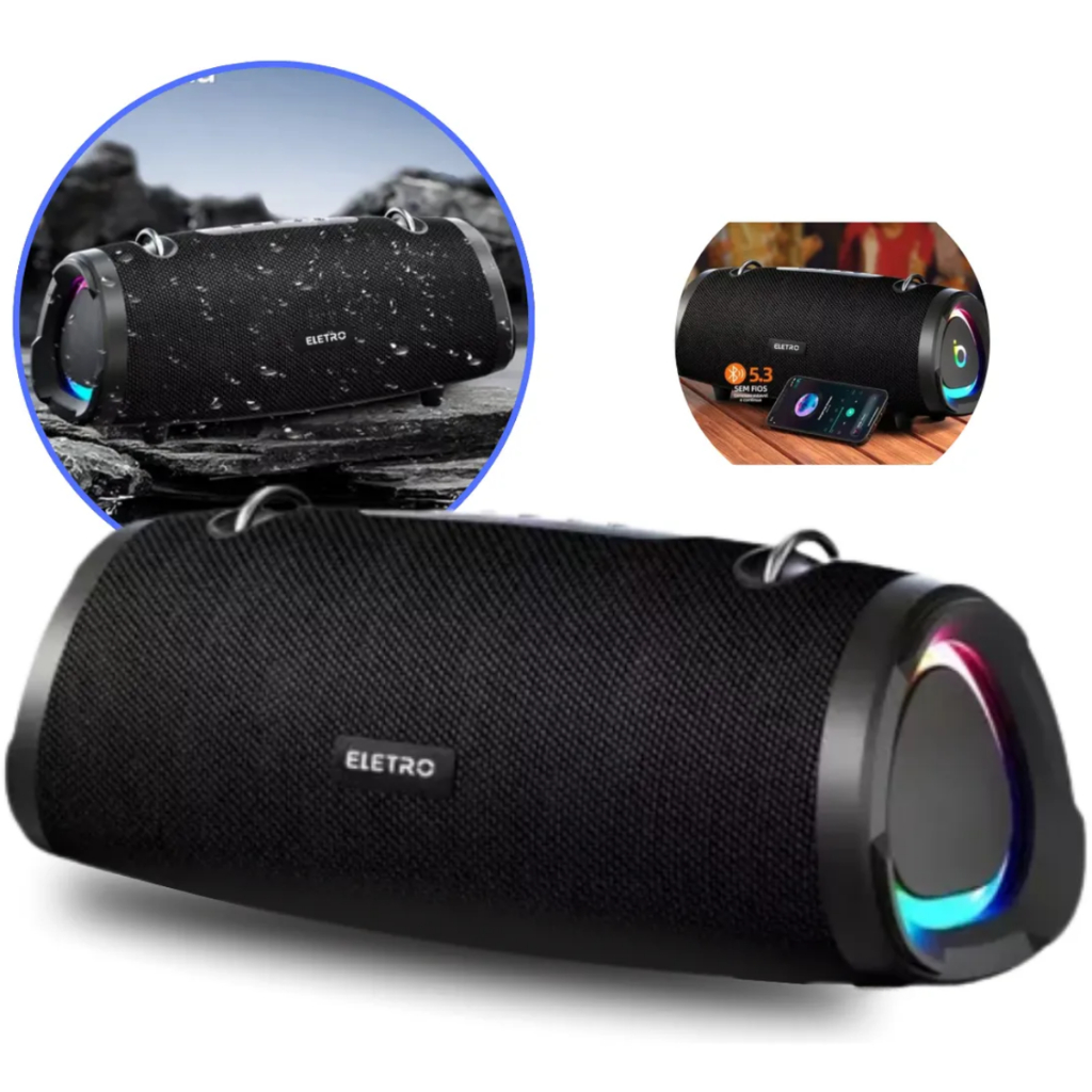 Caixa De Som Bluetooth 150w Graves Potentes Bass Boost Alta Potencia Potatil Bombox 110V/220V