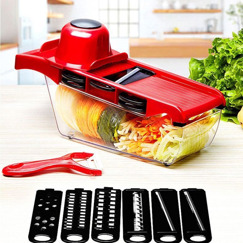 Ralador Cortador Fatiador Legumes Mandoline Multifuncional 6