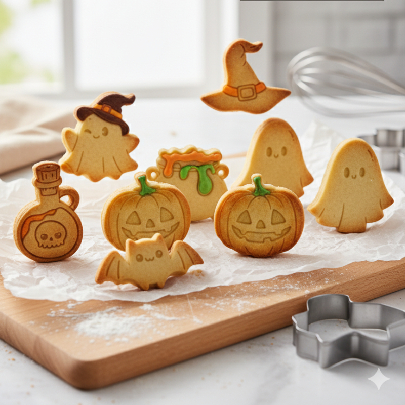 Kit Cortadores Marcadores Halloween 7 peças – 5 cm
