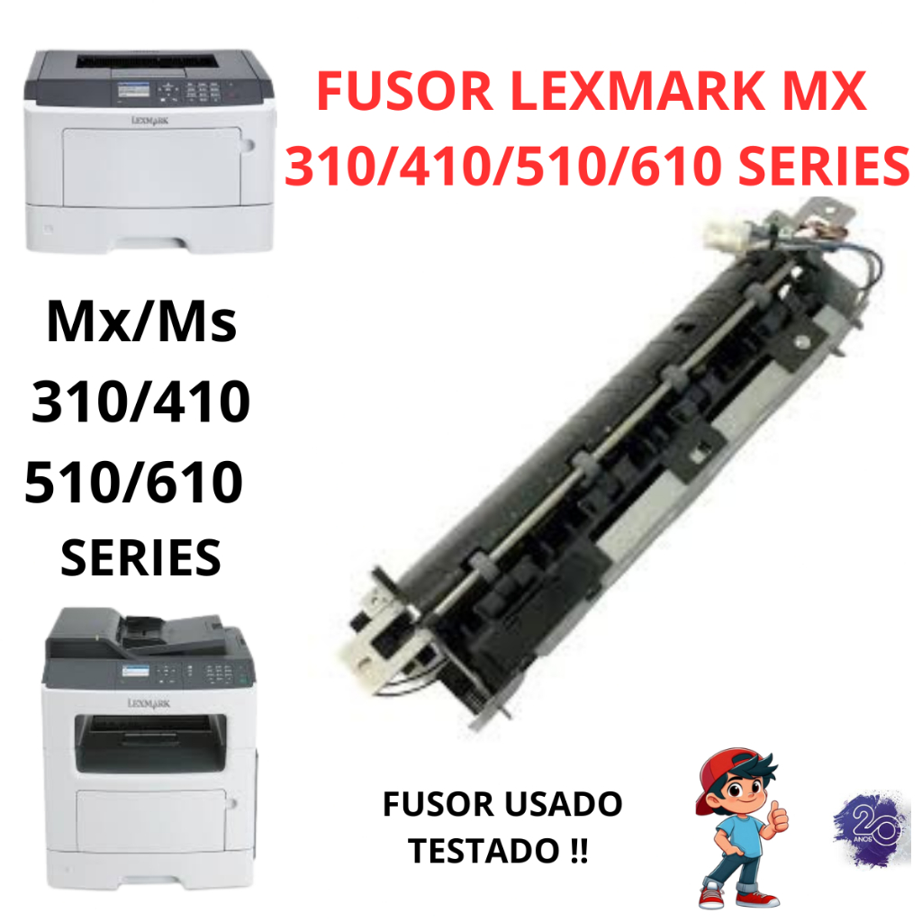 Unidade Fusor Lexmark Ms310 Mx310 Mx511 Mx611 40x8023 110v | Shopee Brasil
