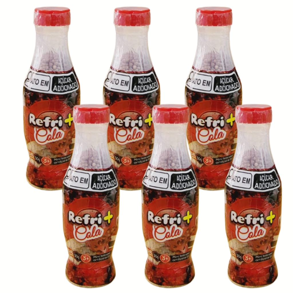 6 Garrafinha Mini Balas Refri + Sabor Cola 30g | Shopee Brasil