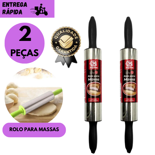 Kits 2 ou 1 Rolo De Massa Inox Profissional Para Abrir Massa