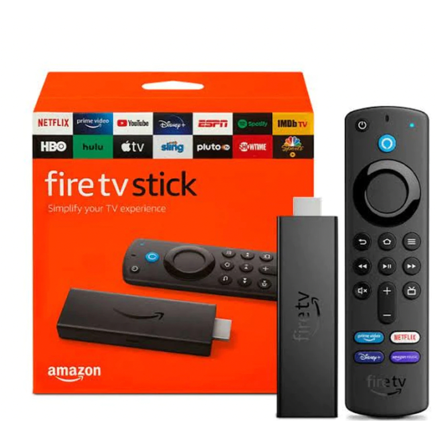 Novo Amazon Fire Stick TV Full HD 3ª Geração Alexa Comando de Voz Original - Preto