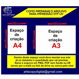 ADESIVOS DTF UV (ENVIE SEU ARQUIVO) FOLHA A4(28CM X 20CM)-FOLHA A3(28CM X 40CM) *ENVIO RAPIDO*