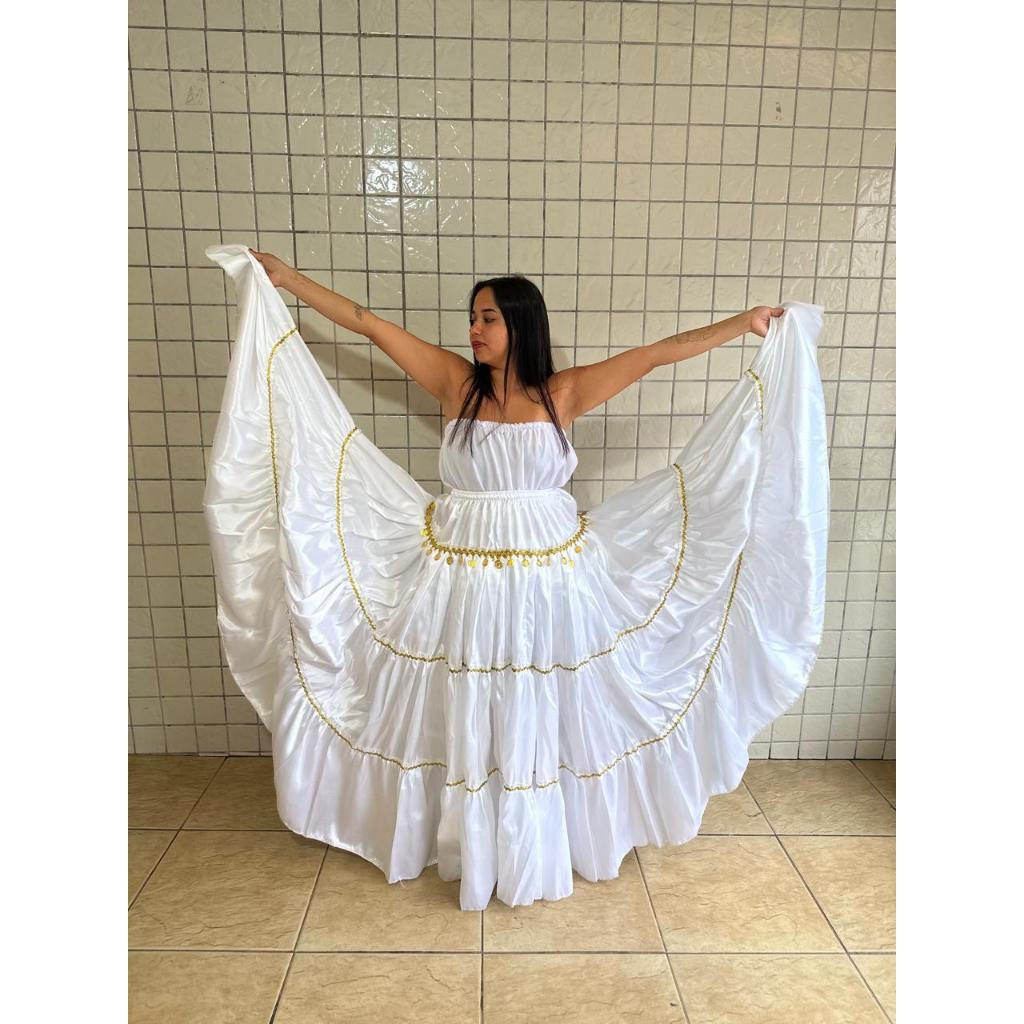 Roupa Saia Pombagira Cigana 12 Metros de roda Umbanda Candomblé - Main Image