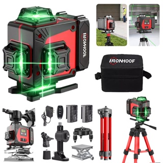 Nivel A Laser Profissional 16 Linhas Com Tripé Verde 4D 2 Baterias