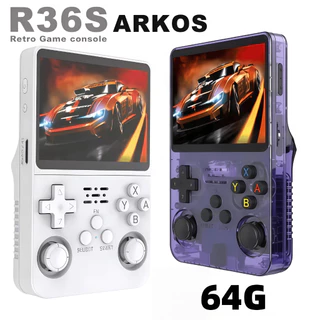 Console Portátil R36S + de 15.000 Jogos Vídeo Game 64g Linux Tela IPS 3.5 Polegadas em Oferta na Shopee