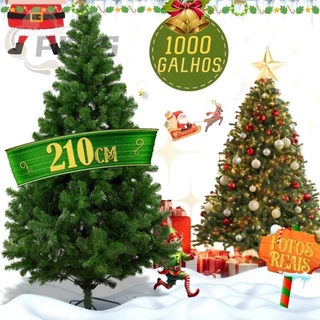 Arvore de Natal 2.10cm 1000 1.80cm 800 Galhos Exclusiva Super Cheia Grande Luxo Decoração de Natal 2025
