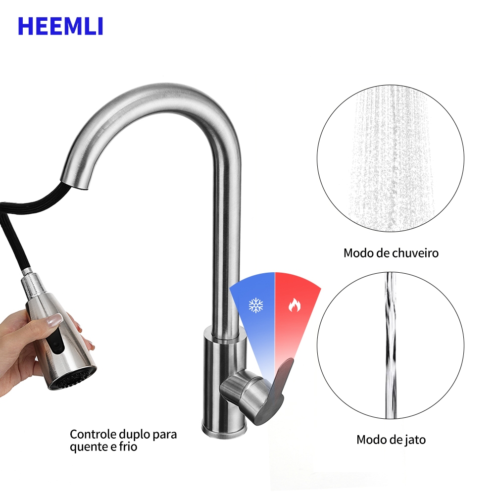 Heemli Torneira Gourmet de Cozinha Frio e Quente com Economia de Água ...