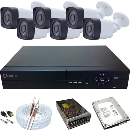 Kit 6 Câmeras de Segurança Interna e Externa Com Infravermelho Acesso Remoto