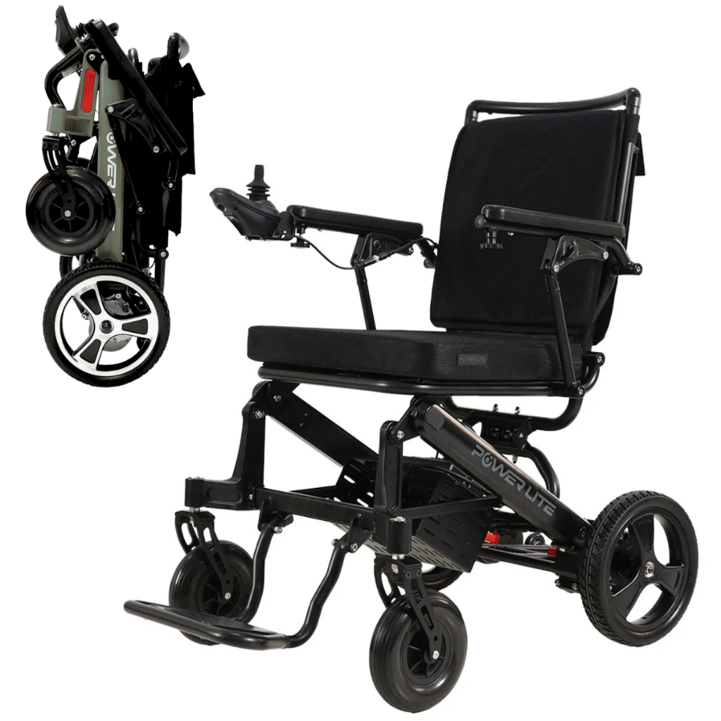 Cadeira de Rodas Motorizada Elétrica Dobrável Power Lite Pop Até 110kg ...