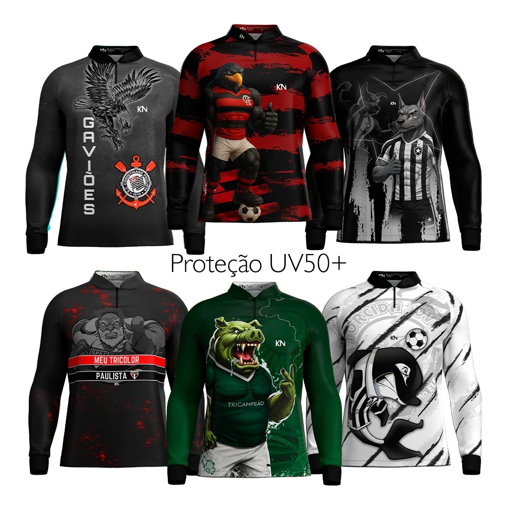 Camisa Futebol Time Pesca DRY SOFT Proteção Solar UV50 Masculina