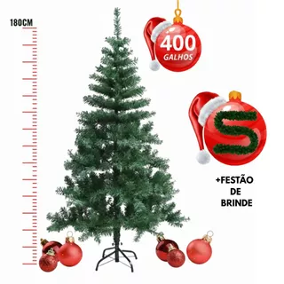 Árvore de natal 1.8m verde 400 galhos tradicional pinheiro cheia luxuosa canadense modelo PREMIUM