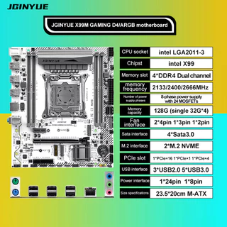 KIT Gamer x99 D4 ARGB + xeon 2680V4 + Chip TPM 2.0 + Cooler Wovibo LOW PROFILE