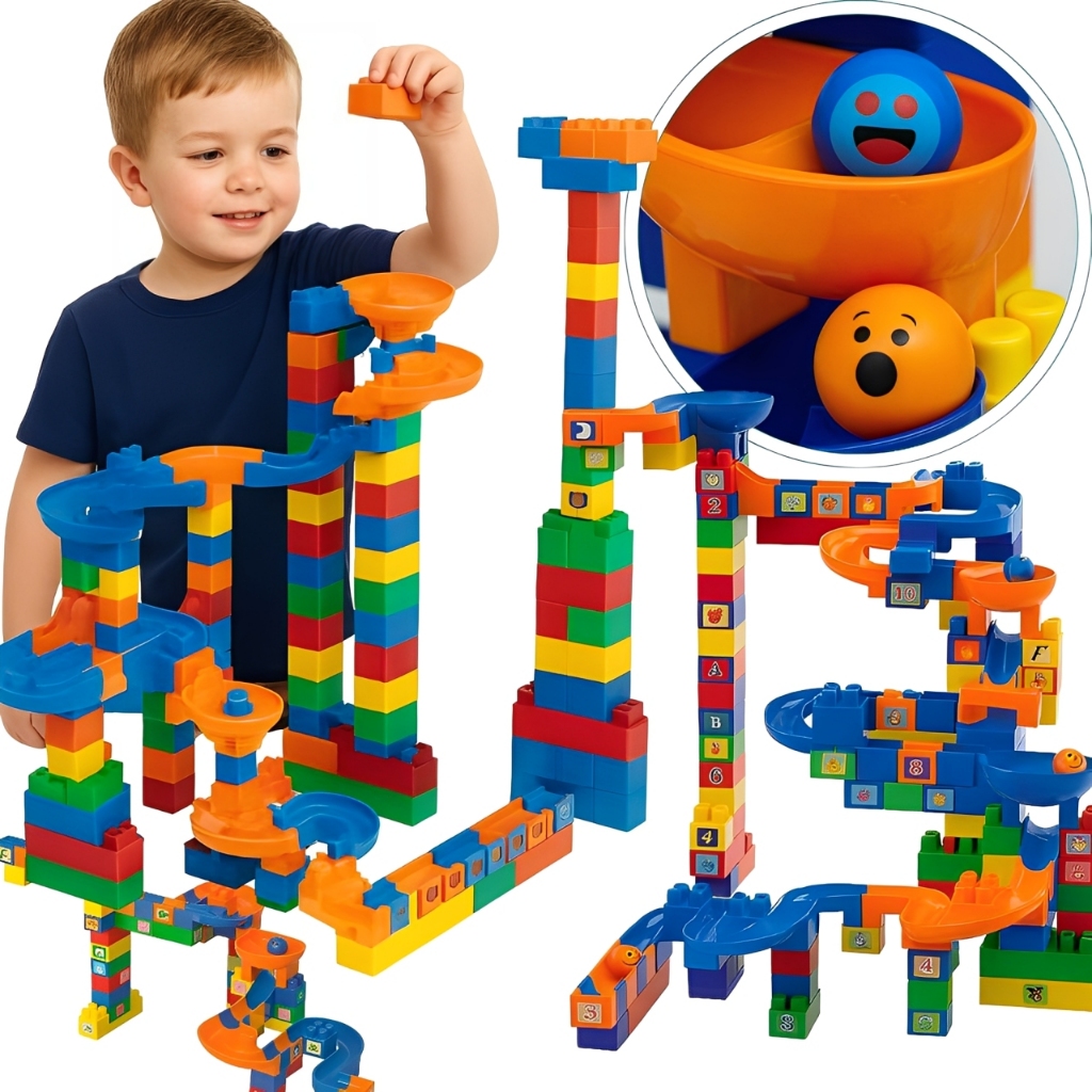 Pista De Bolinhas De Gude Blocos De Montar Labirinto | Shopee Brasil