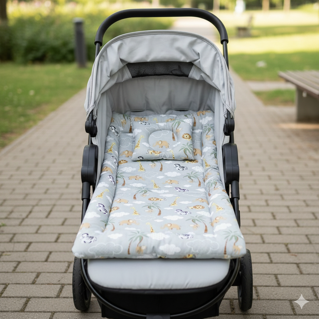 Colchonete para carrinho de bebê/Vários Temas/Safari/Meninas/Meninos/Unissex/PRONTA ENTREGA