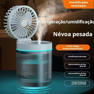 Mini Umidificador e Ventilador de Ar com Reservatório de Água – 110V/220V