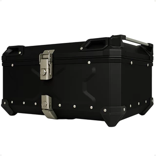 Baú Bauleto Bagageiro Maleiro Impermeável Alumínio Para Moto Traseiro 65 Litros Top Case Universal Para 2 Capacetes