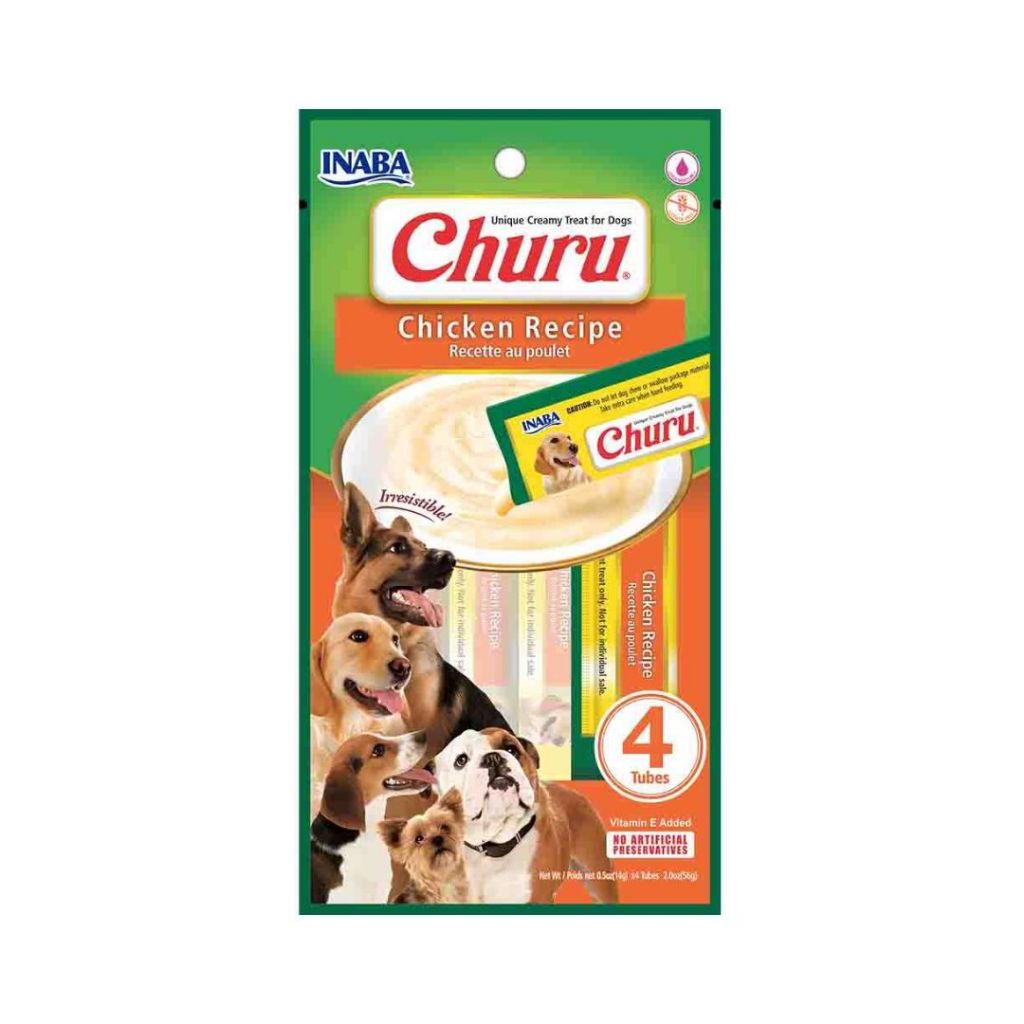 Churu Dog Sabor Frango Com 04 Tubes Inaba | Shopee Brasil