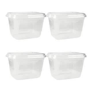 Kit Caixas Organizadoras Plasticas Transparentes 17 Litros 5 Litros Tampa Trava Retangular em Oferta na Shopee