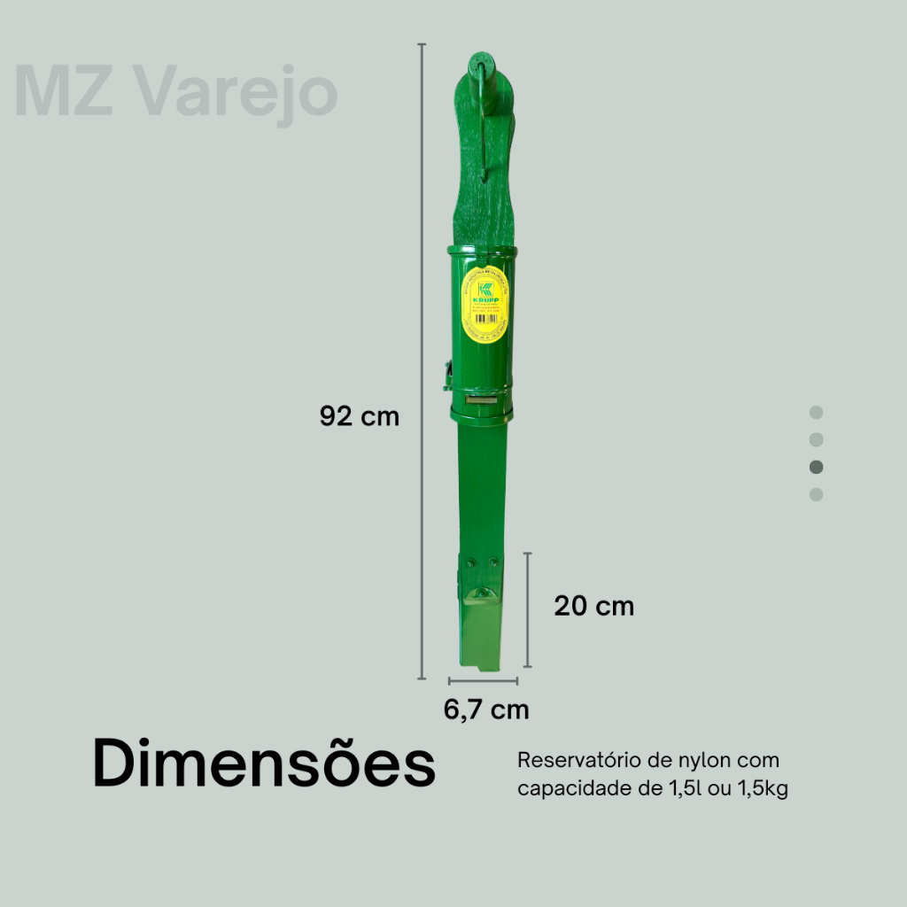 Plantadeira e Adubadeira Manual Krupp 66AZ – Dupla 1,5L Sementes e
