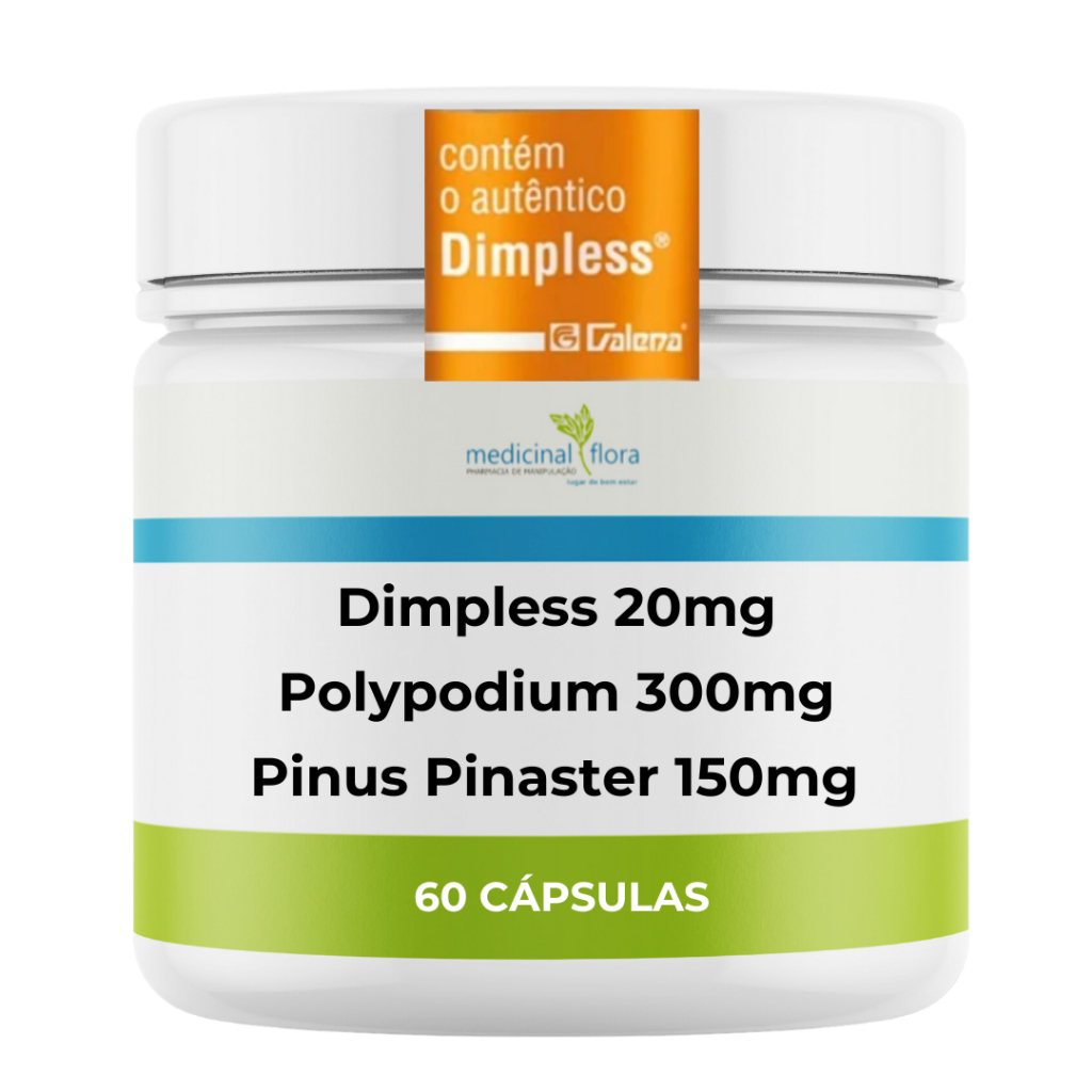 Dimpless 20mg + Polypodium 300mg + Pinus Pinaster 150mg - 60 Cápsulas ...
