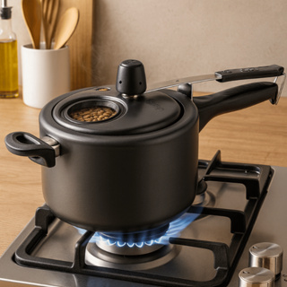 Panela de Pressão Antiaderente com Visor Externo na Tampa 4,5 Litros MTA