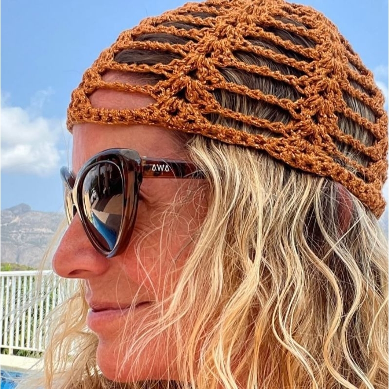 BUCKET hat / head piece/casquete/ mesh hat / touca EM CROCHÊ