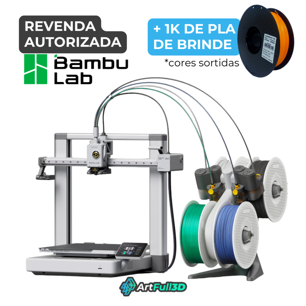 BambuLab A1 Combo 4 cores com AMS Lite - Impressora 3D + Brinde + Assistência e Suporte