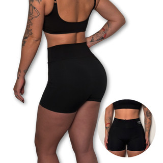 Short Fitness Feminino para Academia Cintura Média Sem Costura Frontal Ellym Fitwear