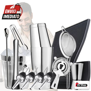 Kit Bar Completo 13 Peças em Inox – Premium e Elegante | Envio Imediato