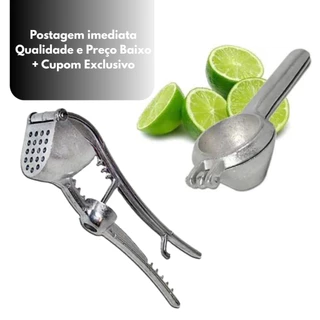 Espremedor de Alho 5 em 1 + Espremedor de Limão Resistente para Cozinha Envio Imediato em Oferta na Shopee