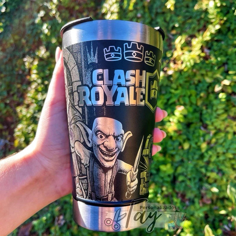 Copo Térmico CLASH ROYALE Personalização em 360 Graus 473 ML Personalizado