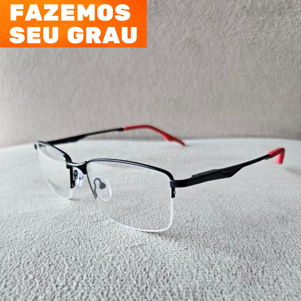 Armação Óculos masculino fio de nylon metal resistente Para colocar o ...