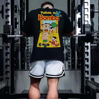 Camiseta treino slim 100% algodão academia Crossfit cbum dia a dia pronta entrega envio imediato camisa turma da bomba