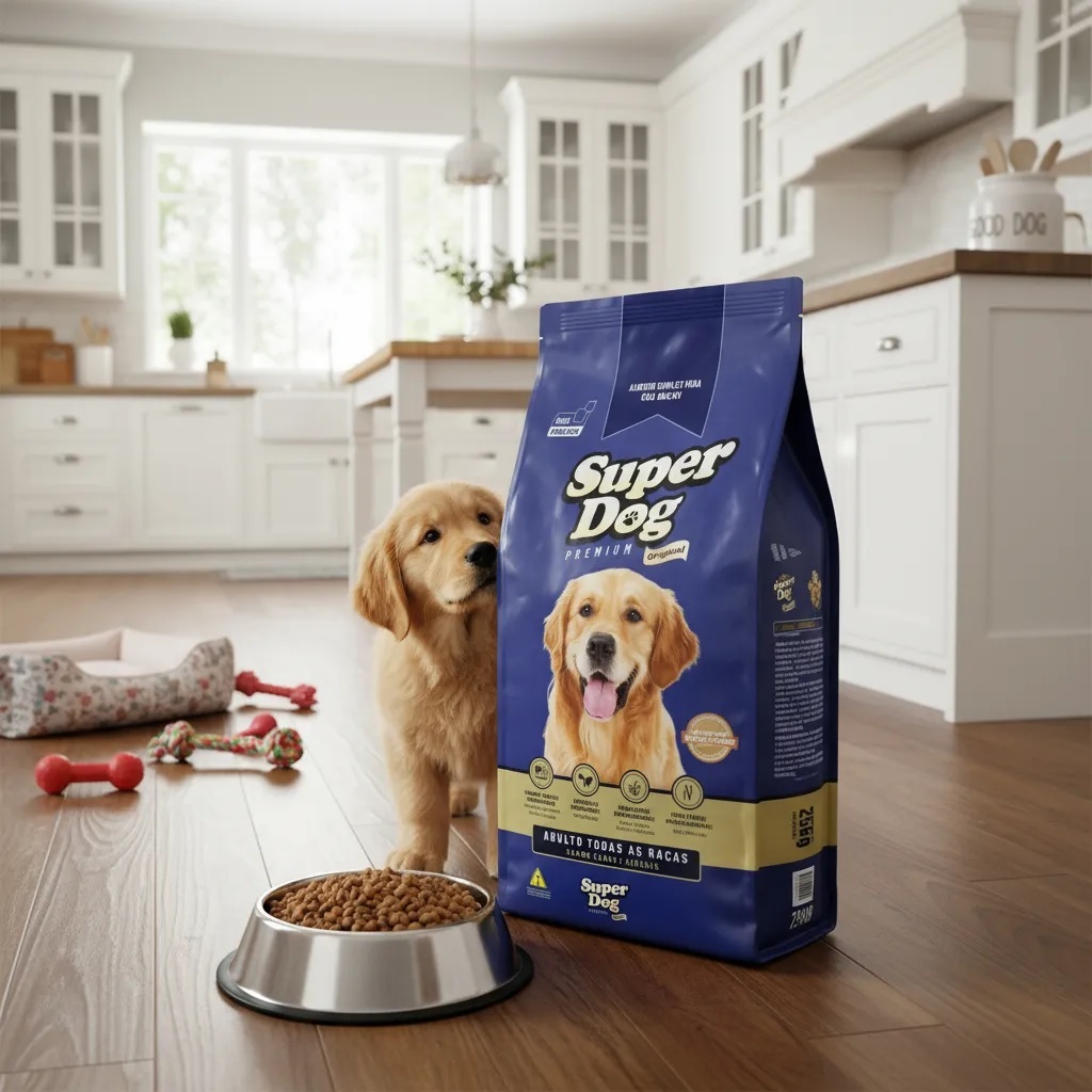 Super Dog Premium 7kg Ração Pra Cachorro Adulto Todos Os Tamanhos Carne ...