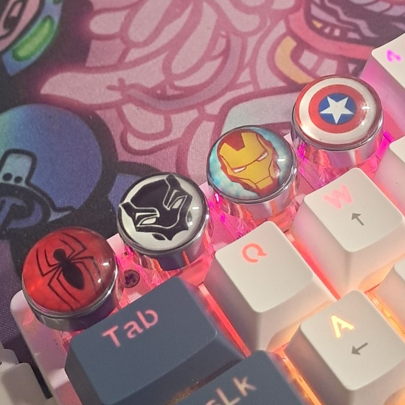 Conjunto 4 Keycaps Heróis Marvel - Teclado Mecânico | Shopee Brasil