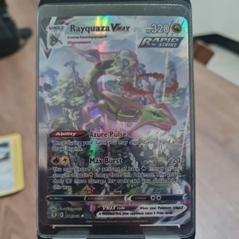 Rayquaza VMAX 218/203 - RÉPLICA IMPORTADA! | Shopee Brasil